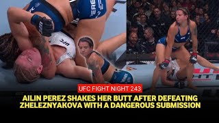 How Ailin Perez Celebrated UFC Victory with Playful Twerk Display [upl. by Fran654]