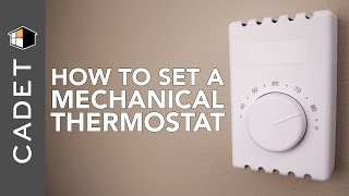 How to set a knobstyle thermostat  Cadet Heat [upl. by Innattirb466]