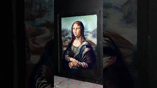 I was bored  how I painted the Mona Lisa with my feet artist portrait funnyart paintings [upl. by Roberto661]