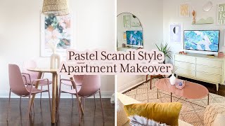 PastelScandi Style Living Room  Home Office  Dining Room Makeover [upl. by Yenahteb]