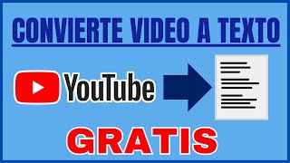 Como TRANSCRIBIR Video de Youtube a Texto GRATIS ONLINE 2024 ✅ [upl. by Juna522]