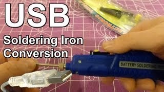 Converting the HobbyKing Battery Soldering Iron to use LIPO or USB [upl. by Levi]