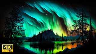 Watch The Aurora Borealis amp The Northern Lights in 4K Video Ultra HD with Relaxing Music [upl. by Gable]