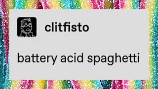 Battery acid spaghetti [upl. by Aisorbma]