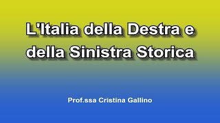 LItalia della Destra e della Sinistra Storica [upl. by Assenov]