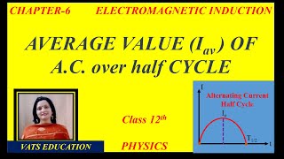 Average Value of Alternating current  Chapter 7 Alternating Current Class12 physics Lecture 2 [upl. by Neirol224]