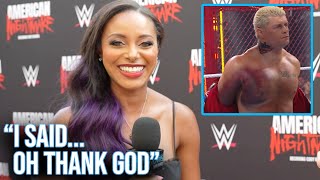 Brandi Rhodes’ Hilarious Reaction To Cody Tearing His Pec [upl. by Trautman]