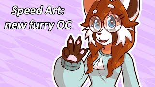 Speed art New furry OC Shorts [upl. by Storer]