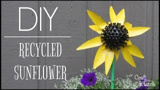 Recycled Sunflower Garden Art [upl. by Sylvester]