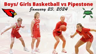 Basketball Double Header vs Pipestone  January 22 2024 [upl. by Ainolloppa]