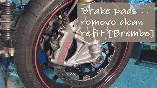 Brembo M4 monoblock calipers  brake clean and inspection [upl. by Annoel]