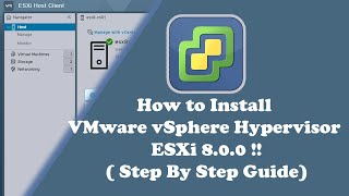 How to Install VMware vSphere Hypervisor ESXi 8 0 0  Step By Step Guide [upl. by Anila490]