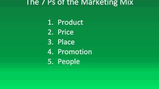 Marketing Mix Definition and the 7 Ps of the Maketing Mix [upl. by Eeliak124]