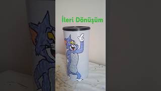 Zeytin Kutusundan Resimli Kumbara Yapımı Tom ve Jerry Karakterleri [upl. by Della]