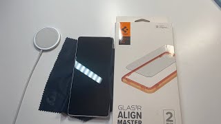 Spigen Tempered Glass Screen Protector GlasTR AlignMaster designed for Pixel 7 Review [upl. by Ratib]