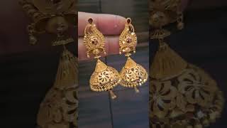 Latest gold earring design earrings longearring earringsdesign trending shorts viralshorts [upl. by Eyt]