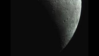 Raw Telescope Video of Waxing Crescent Moon 5  February 6th 2022 [upl. by Cloe439]