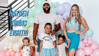 Hayden turns 8🥹💜 birthday birthdayparty family familyvlog [upl. by Rawdan961]