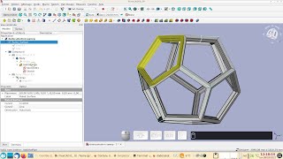 FreeCAD 019 débutant  création dune structure sur base de dodécaèdre régulier [upl. by Eihpos565]