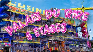 Montage de lUSINE le plus GRAND Palais du rire au MONDE  🎢 🎠 [upl. by Baudoin]