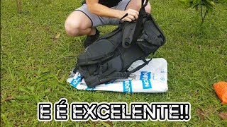 Unboxing da mochila cargueira Forclaz 50 litros  capa de chuva Forclaz [upl. by Cinelli]