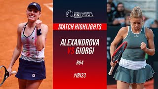 Giorgi vs Alexandrova R64 Match Highlights IBI23 [upl. by Wampler838]