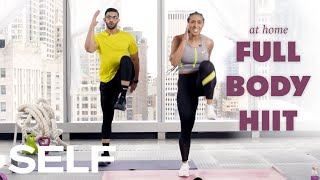 30Minute HIIT Cardio Workout with Warm Up  No Equipment at Home  SELF [upl. by Adanama90]