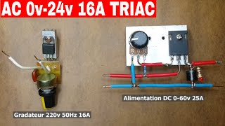 Alimention Variable AC 0  24V 50Hz TRIAC 0  60V DC 25A IGBT De LaboratoireEssai Et Mesure [upl. by Ong]