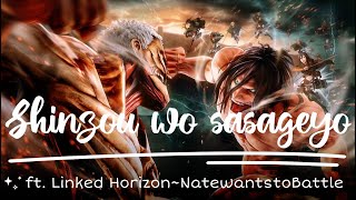 Attack on Titan Opening 3  SHINZOU WO SASAGEYO Mashup English X Japanese [upl. by Nylyaj]