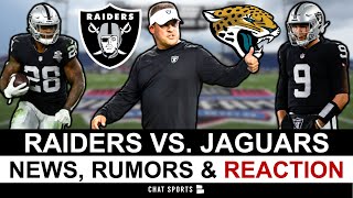 Raiders vs Jaguars PostGame Reaction Highlights Stats Box Score Grades  NFL Hall Of Fame Game [upl. by Bald457]