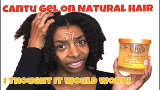 Cantu Shea Butter GEL On Type 4a4b Natural Hair [upl. by Nahsab]