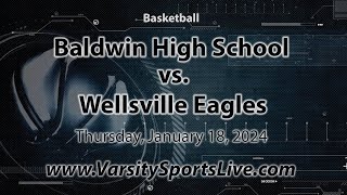 Baldwin vs Wellsville Eagles Basketball 11824 [upl. by Renard]