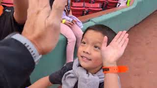 20241110 Spartan Race 8 kids giving high 5 Fenway Park Red Sox Stadium Boston MA [upl. by Ihcego]