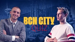 BARCELONA CITY QUIZ  Frenkie de Jong challenged by Jasper Cillessen [upl. by Persse]