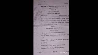 COMPLEX ANALYSIS PAPER THIRD MSC FIRST SEMESTER MATHEMATICS SHRI DEV SUMAN UNIVERSITY [upl. by Ula]