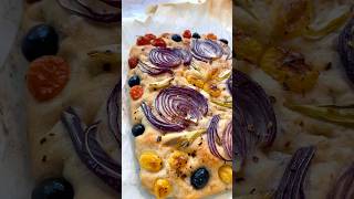 Focaccia topping bread breadrecipe [upl. by Reckford]