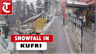 Kufri near Shimla gets first spell of snowfall [upl. by Mortimer]