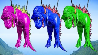 Dinosaur Tyrannosaurus Rex Color Pack vs IRex Dino Color Jurassic World Evolution Dinosaurs Fighting [upl. by Ynnej]