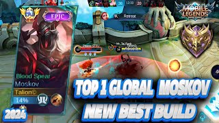 NEW TOP GLOBAL MOSKOV BEST BUILT FOR ALL TANK PLAYER SOLO MYTHIC RANK  MOBILE LEGENDS [upl. by Trubow]