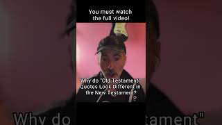 Why do quotOld Testamentquot Quotes Look Different in the New Testament tanakh newtestament hebrew [upl. by Aneehsak]