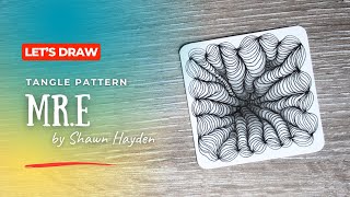 Thousand lines Art Zentangle Tangle Pattern  Step by step for beginners [upl. by Namara]