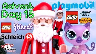 DAY 15  2016 Advent Calendar Collection 4 Playmobil 2 Schleich Lego Friends City amp Star Wars [upl. by Cocke]