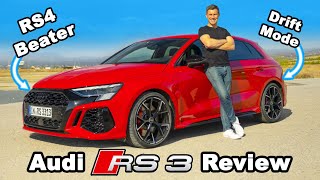 New Audi RS3 review  its 060mph amp 14 mile will blow your mind [upl. by Devon]