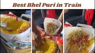 Sukhi Bhel Puri in Train  Namkeen Bhel  Indian Street food [upl. by Rafa]