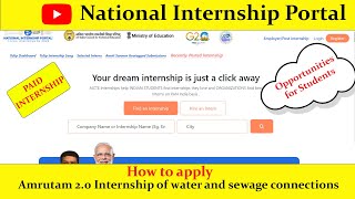 Water and sewage Connection Internship  AICTE Internship  National Internship Portal [upl. by Haimerej]