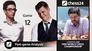 Svidlers CaruanaCarlsen Game 12 Analysis  2018 FIDE World Chess Championship [upl. by Marrin]