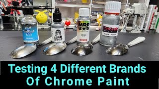 Testing 4 Different Brands Of Chrome Paint For Plastic Models [upl. by Deeas]