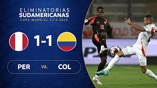 PERÚ vs COLOMBIA 11  RESUMEN  ELIMINATORIAS SUDAMERICANAS  FECHA 7 [upl. by Gilchrist]