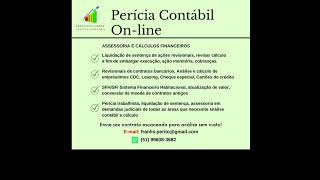 Análise e pericia contábil cálculos de contratos de financiamento [upl. by Uno]