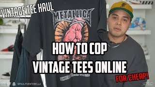 How to Cop Vintage FOR CHEAP and Tee HAUL [upl. by Siuqaj]